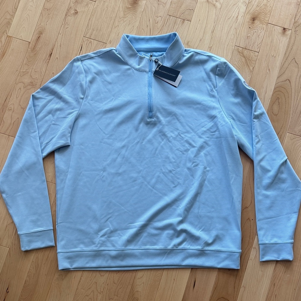 Men's Sky Blue Zip-Up Sweater
